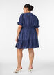 Short viscose dress with ruffle details, Blue, Model image number 2