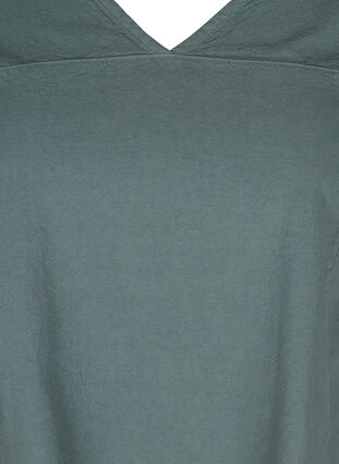 Short-sleeved cotton dress, Balsam Green, Packshot image number 2