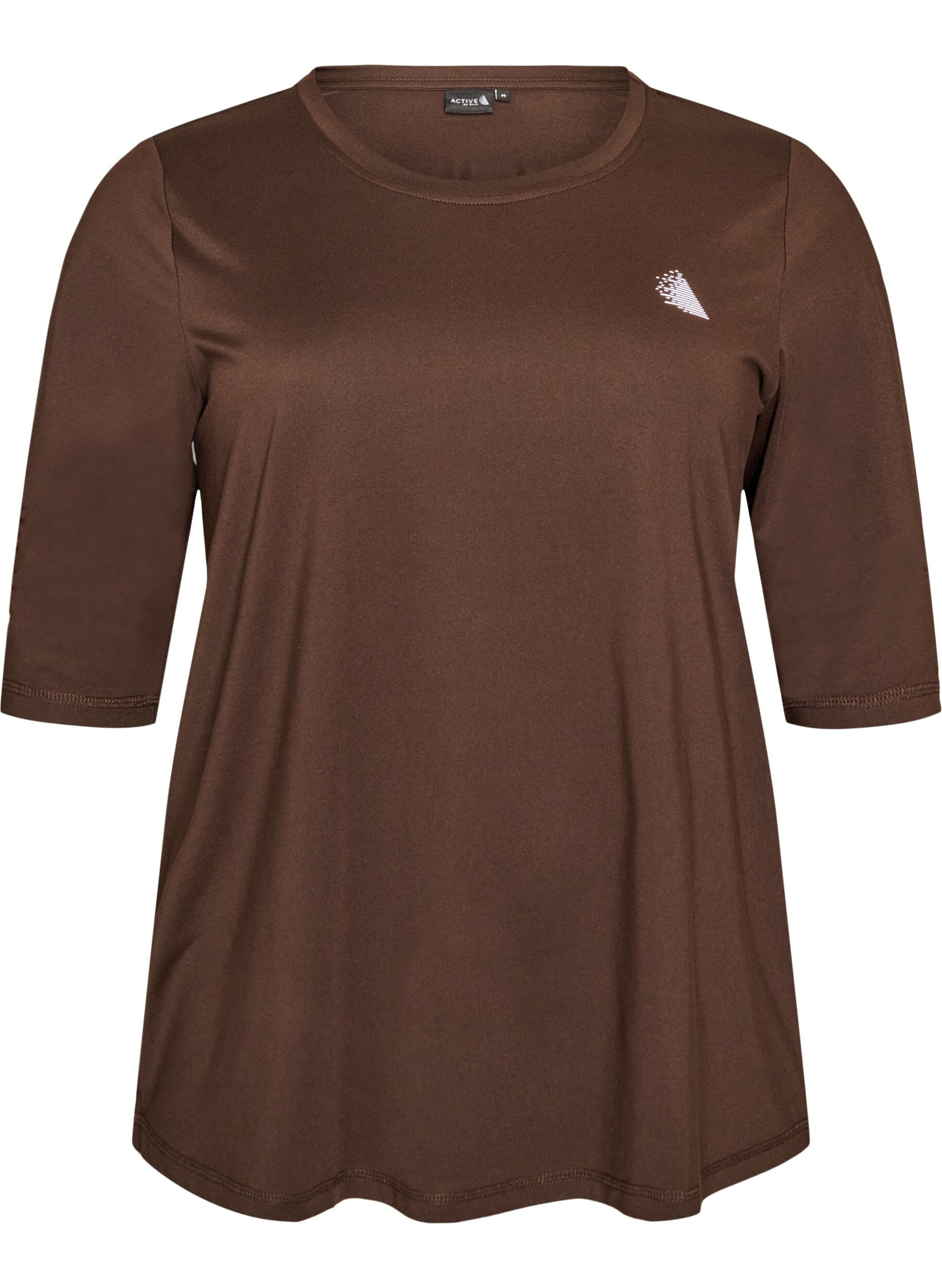 ZizzifashionSports top with 3/4 sleeves, Brown, Packshot image number 0