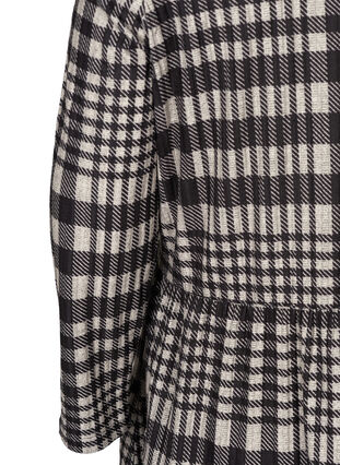 Checkered dress with a A-line cut and long sleeves, Check, Packshot image number 3