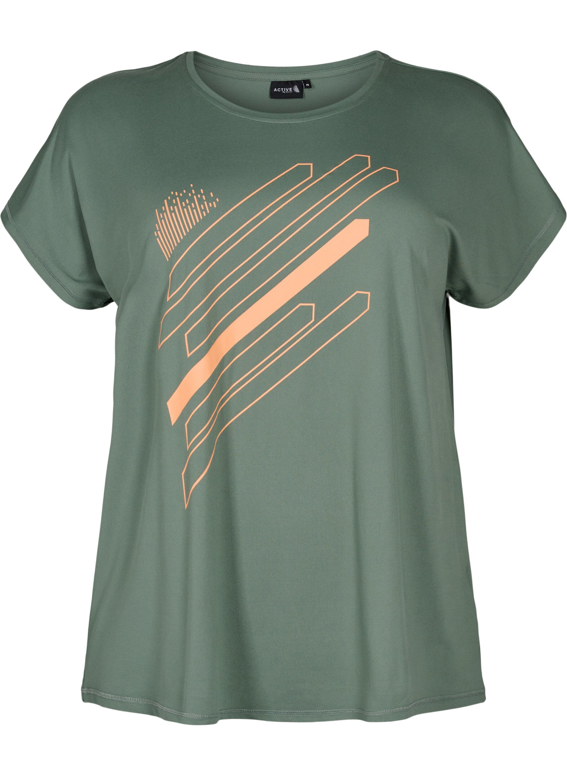 Zizzifashion Short sleeve workout t-shirt with print, Laurel W. w. Print, Packshot image number 0