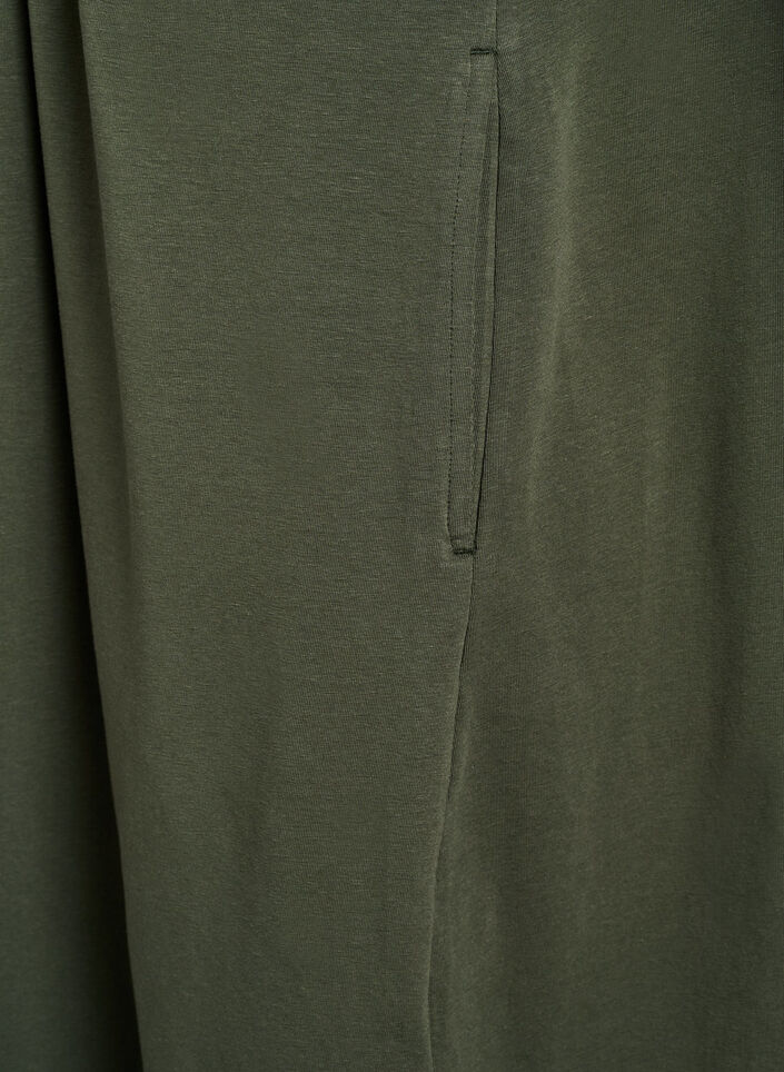 Midi dress in cotton with short sleeves, Green, Packshot image number 4