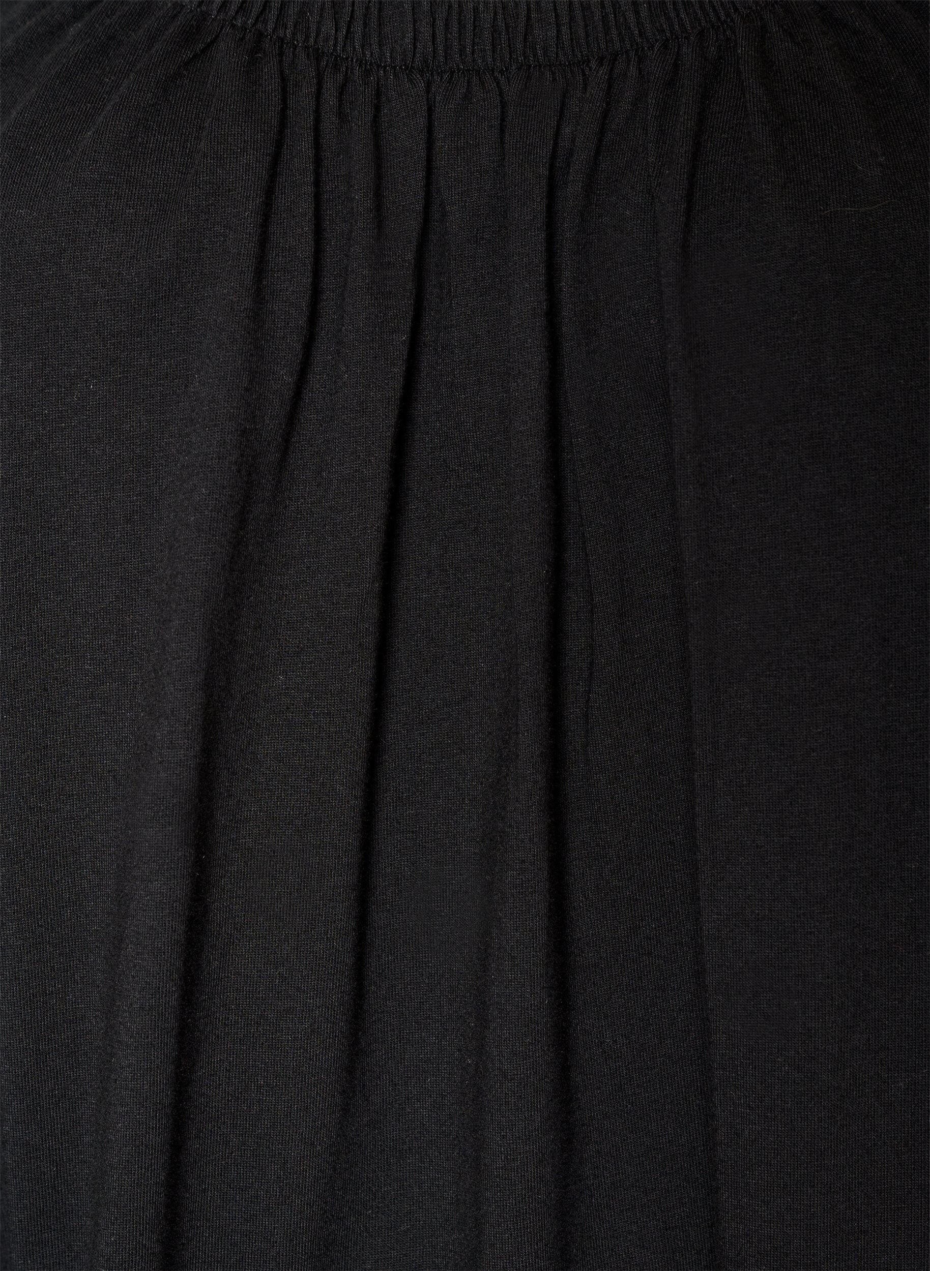 Zizzifashion Knee-length strap dress in organic cotton, Black, Packshot image number 2