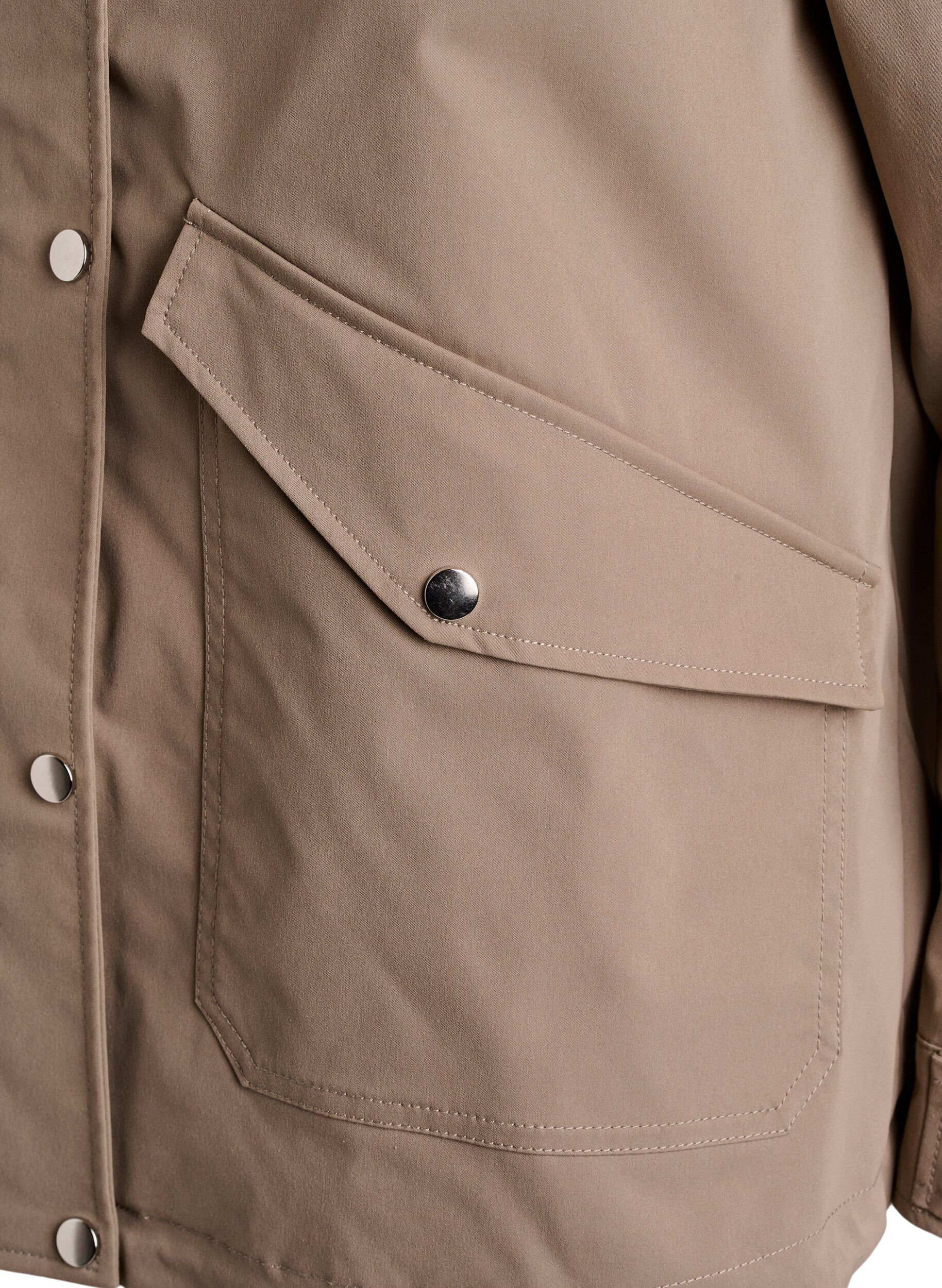 Zizzifashion Short spring jacket with a detachable hood, Beige, Packshot image number 3