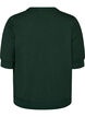 Fine-knit blouse with short sleeves, Green, Packshot image number 1
