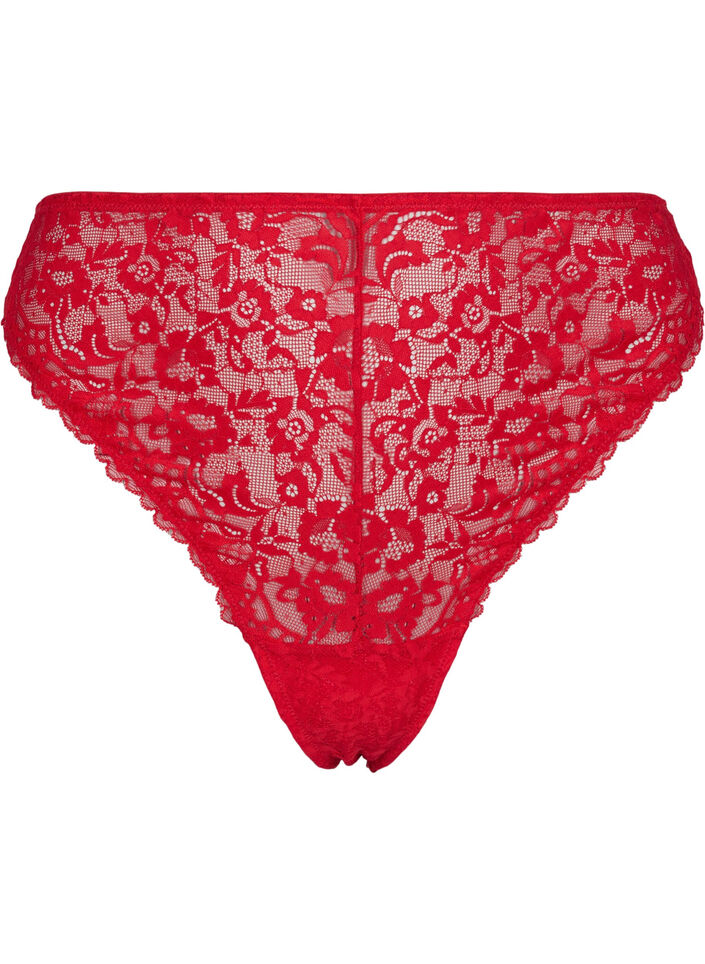 Lace G-string with regular waist, Red Ass., Packshot image number 0