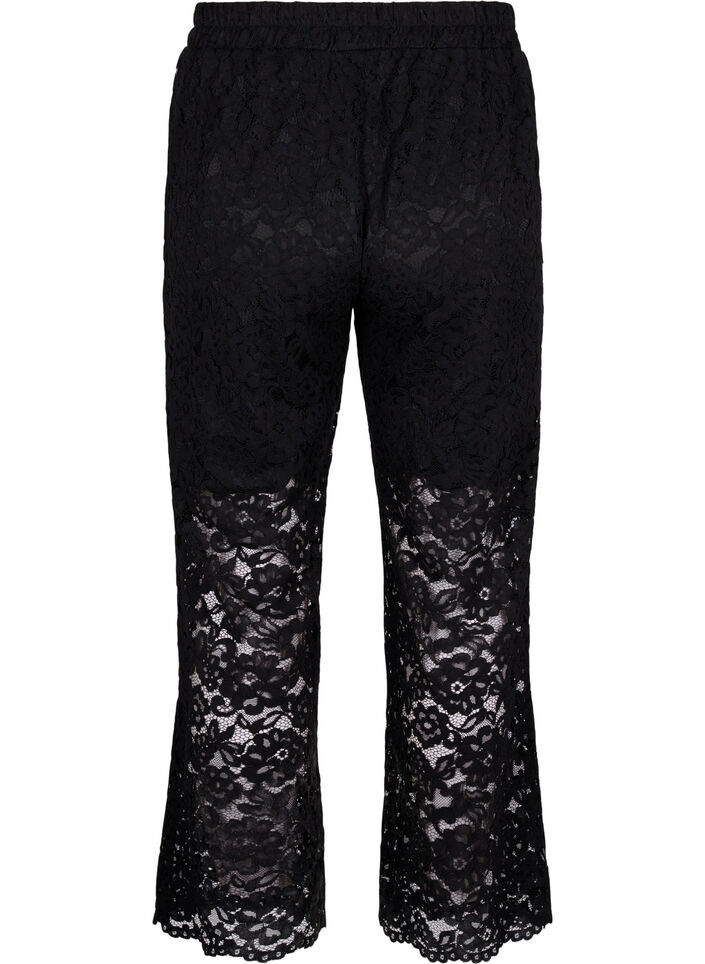 Lace pants with pockets, Black, Packshot image number 1
