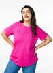 Basic cotton T-shirt with round neck, Pink, Model image number 0