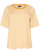 T-shirt with TENCEL&trade; Lyocell and stripes, Yellow, Packshot image number 0