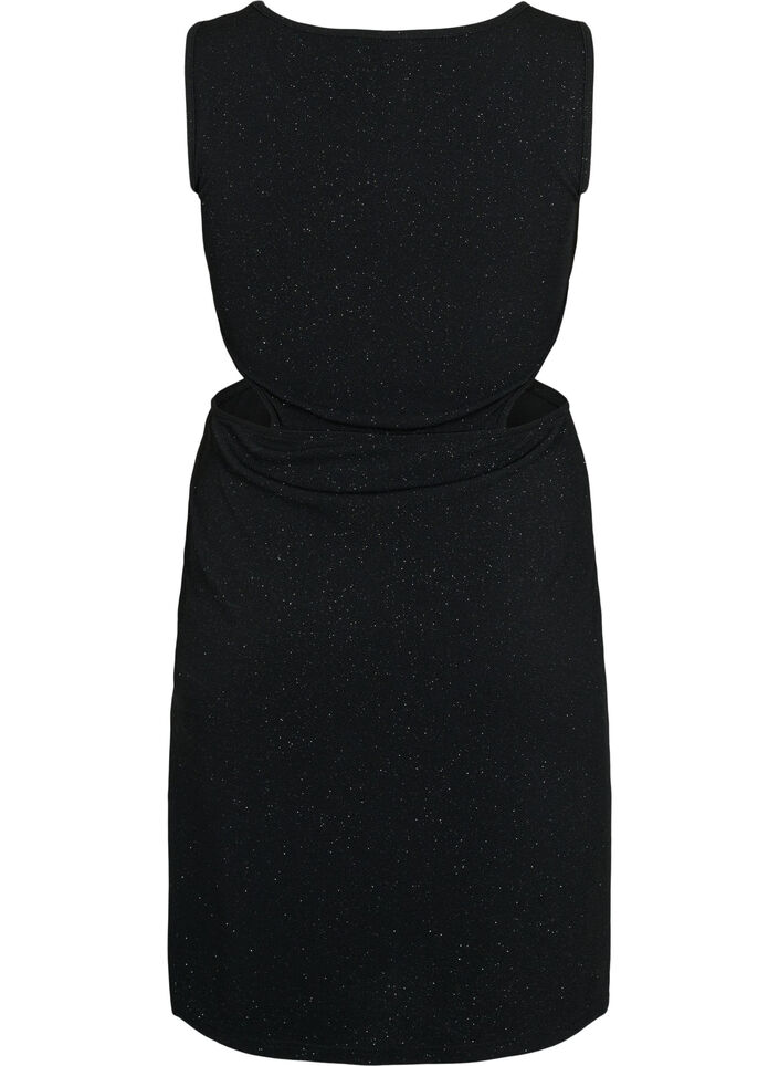 Sleeveless dress with cut-out section, Black, Packshot image number 1