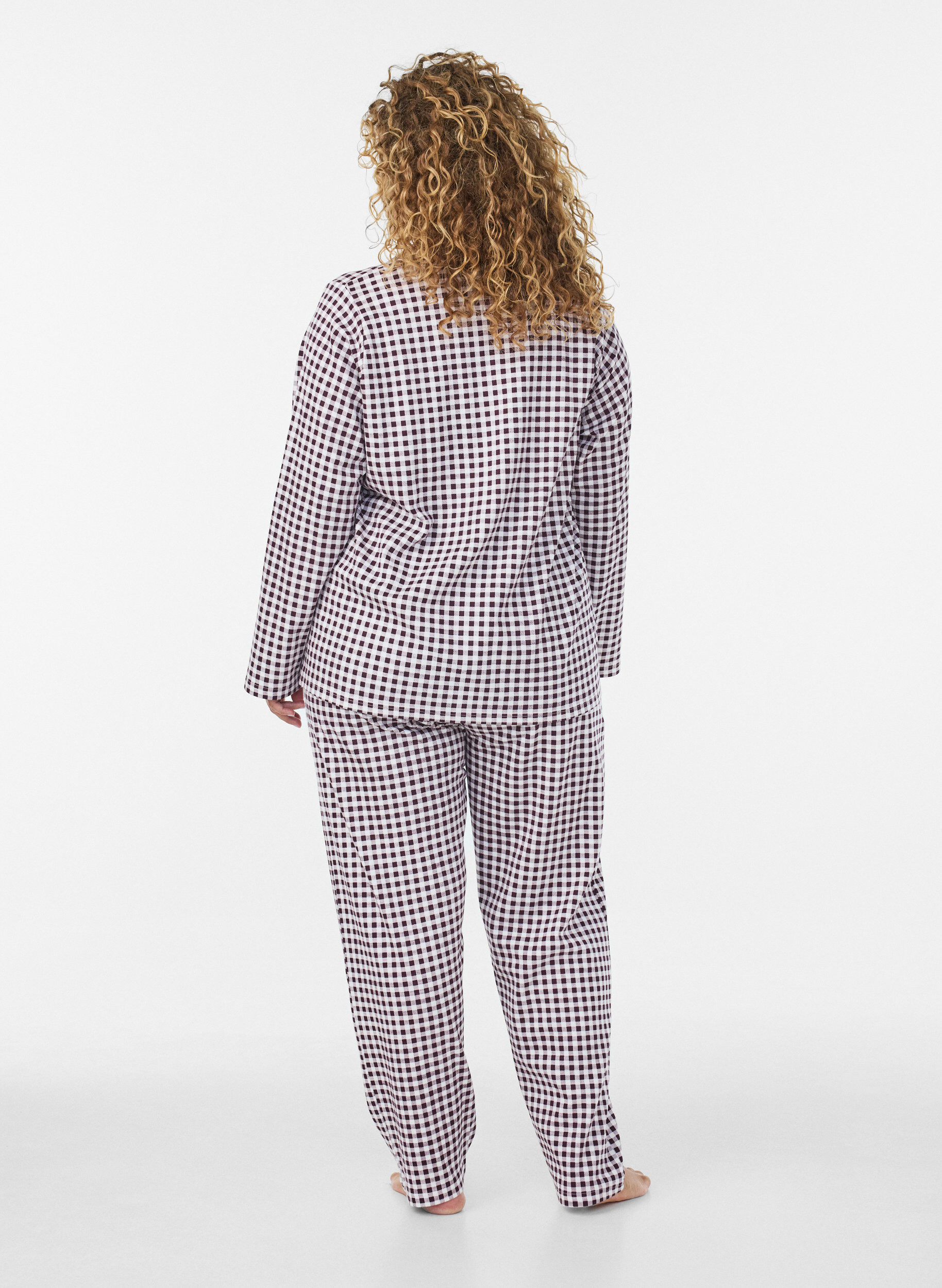 ZizzifashionCotton pyjama shirt with chest pocket, Red, Model image number 2