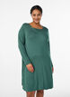 Long-sleeved nightgown with lace insert and V-neck, Green, Model image number 0