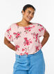 T-shirt with floral print, Rose, Model image number 0