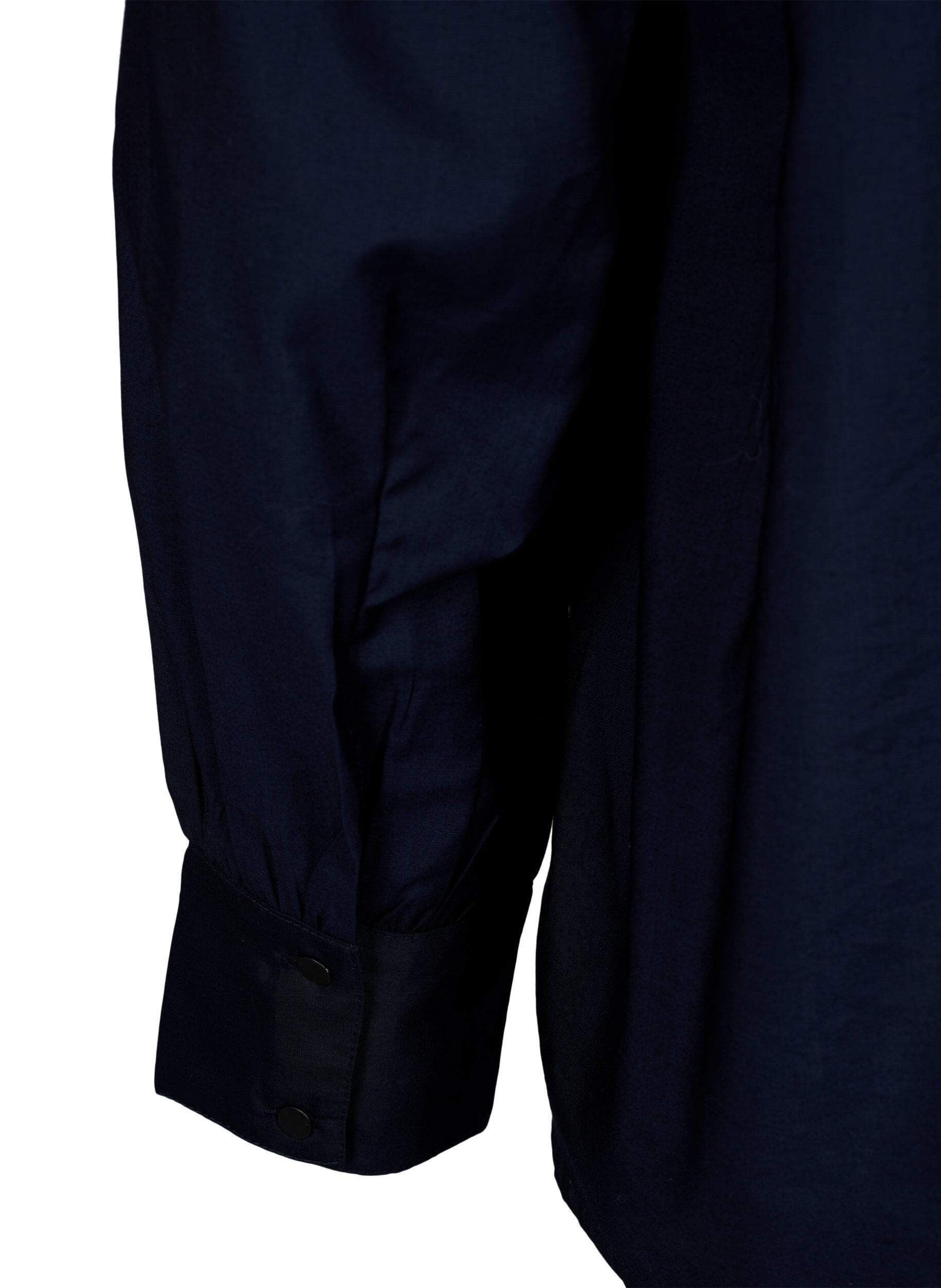 Zizzifashion Viscose shirt blouse with ruffles, Sky Captain, Packshot image number 3