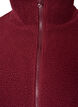 Teddy jacket with eyelet embroidery trim and high collar, Red, Packshot image number 2