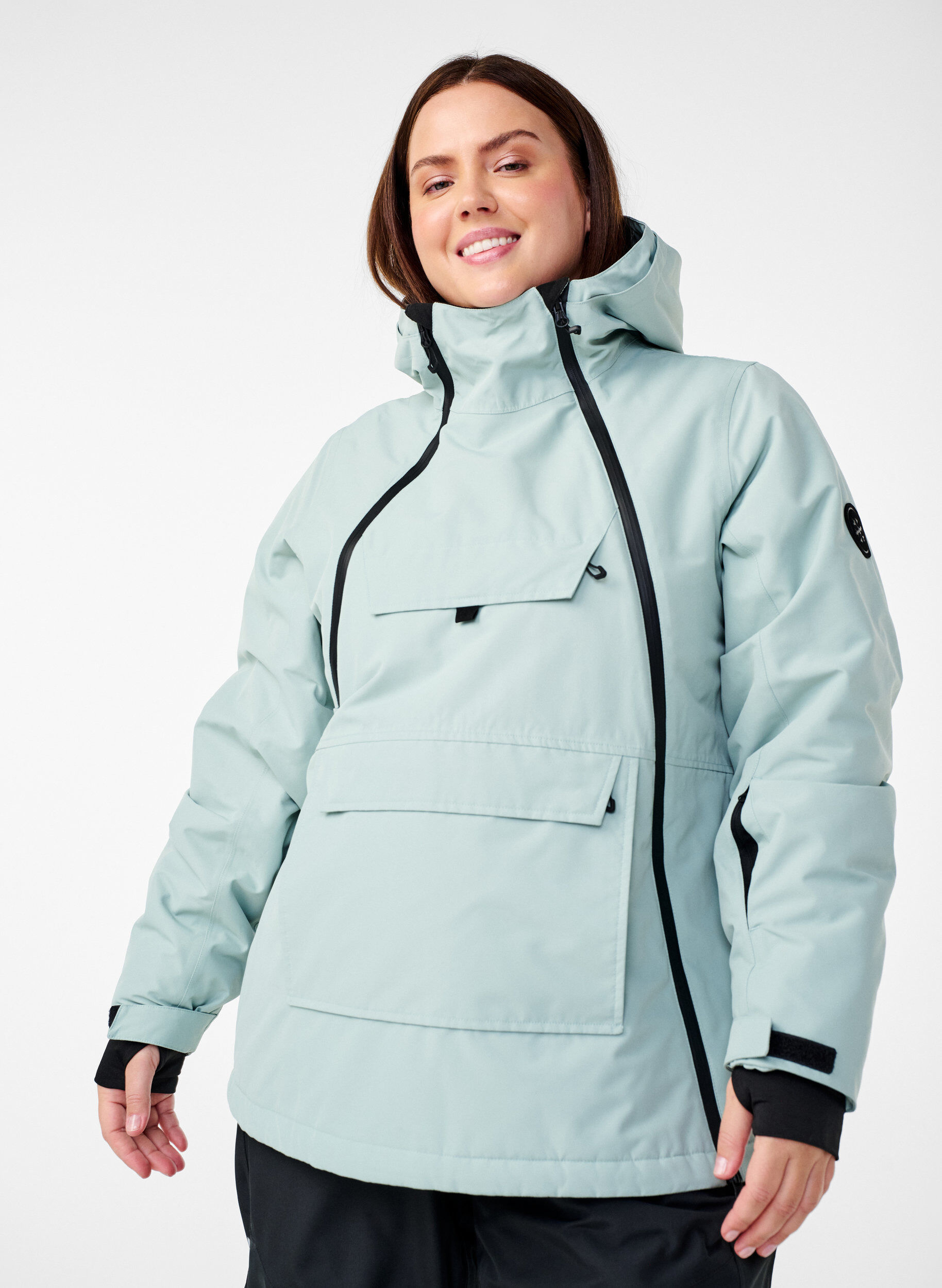 Zizzifashion Functional ski anorak with hood, Green, Model image number 0