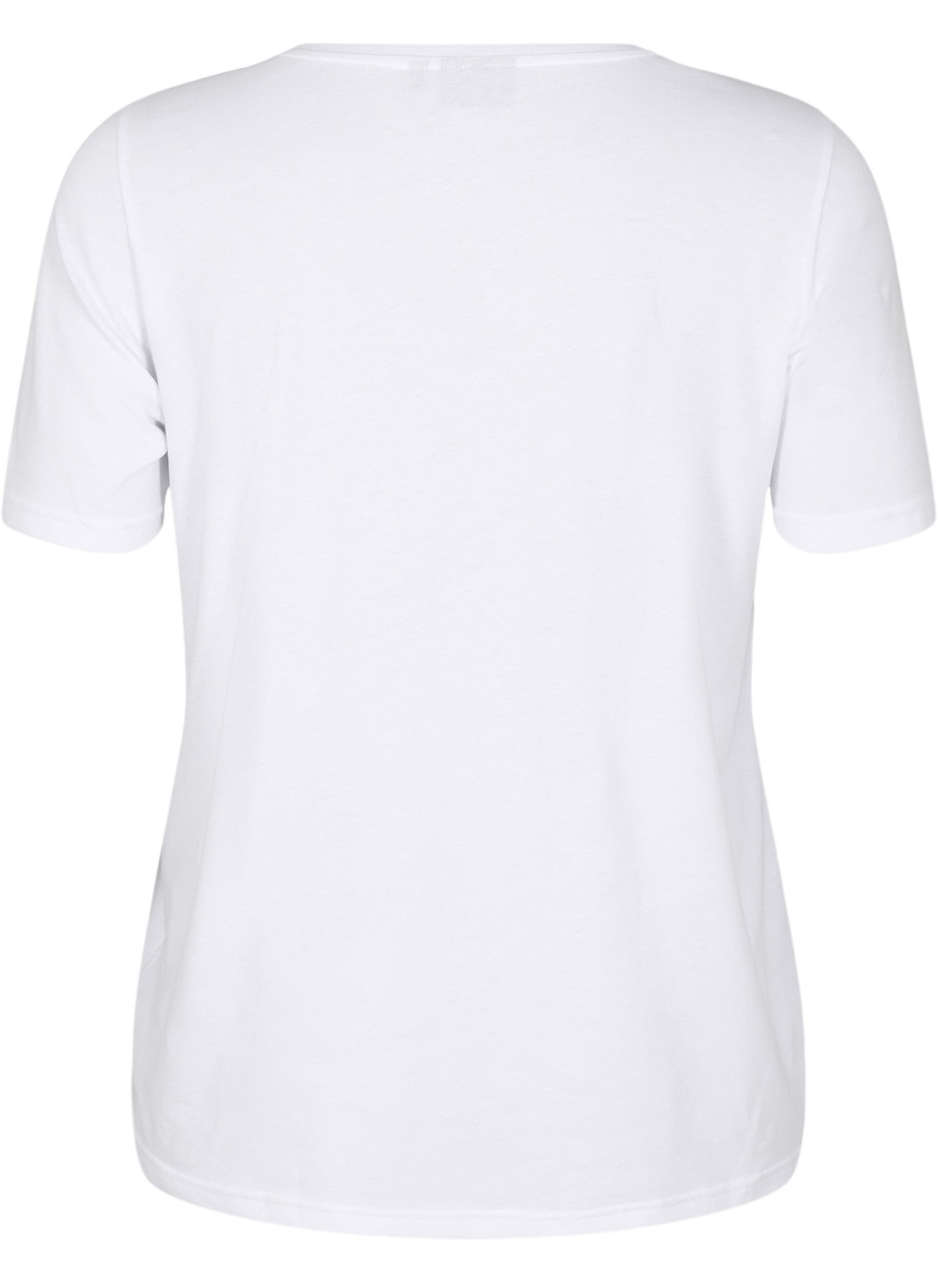 Zizzifashion FLASH - T-shirt with motif, White, Packshot image number 1