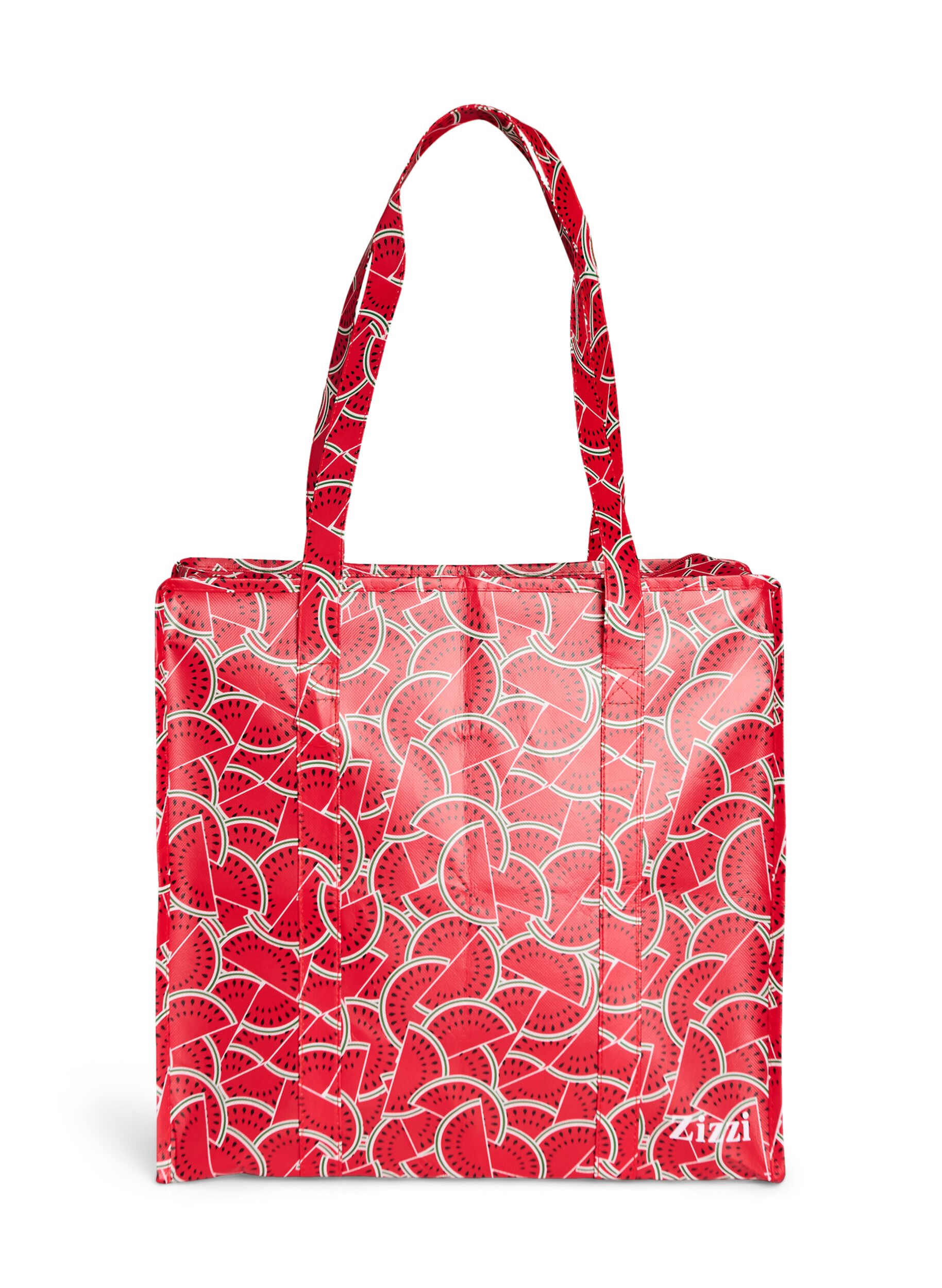 Zizzifashion Shopping bag with zipper, Red, Packshot image number 1