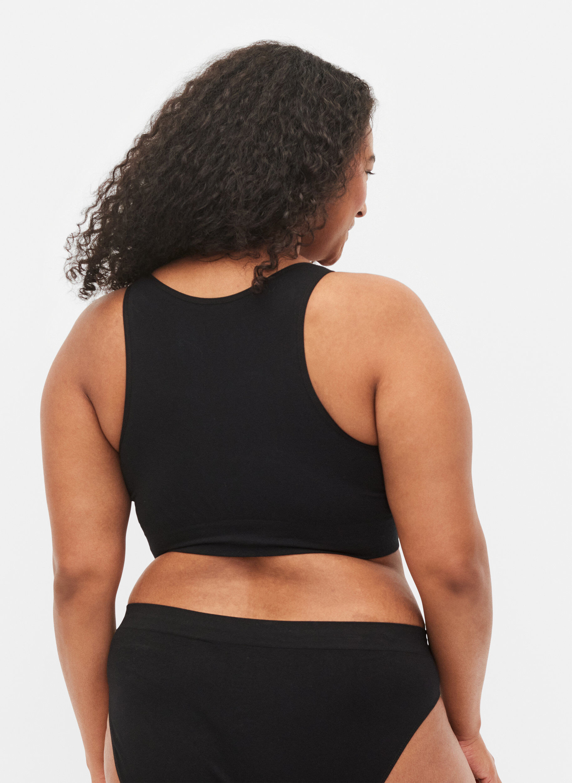 Zizzifashion Soft bra with mesh, Black, Model image number 1