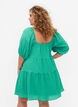A-shaped short dress with a V-neck, Deep Mint, Model image number 1