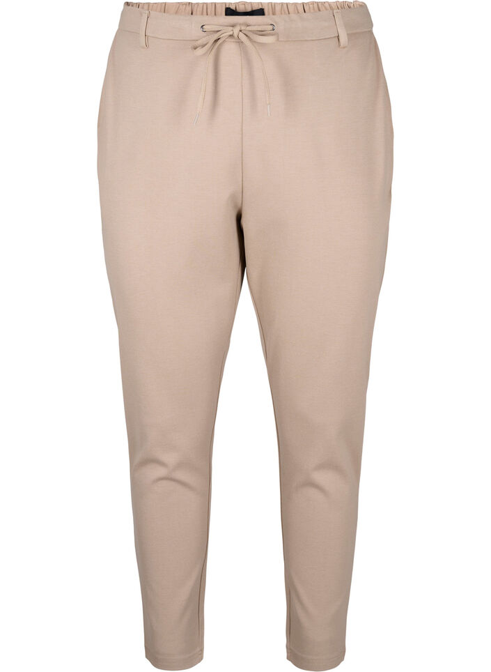 Cropped Maddison trousers, Beige, Packshot image number 0
