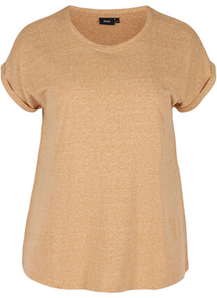 Marled cotton t-shirt, BuckthornBrownMel. , Packshot image number 0