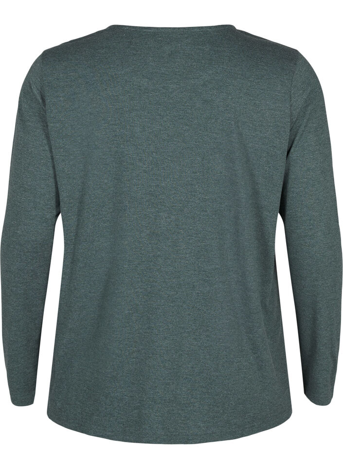 Long-sleeved T-shirt with round neck, Scarab Mel., Packshot image number 1
