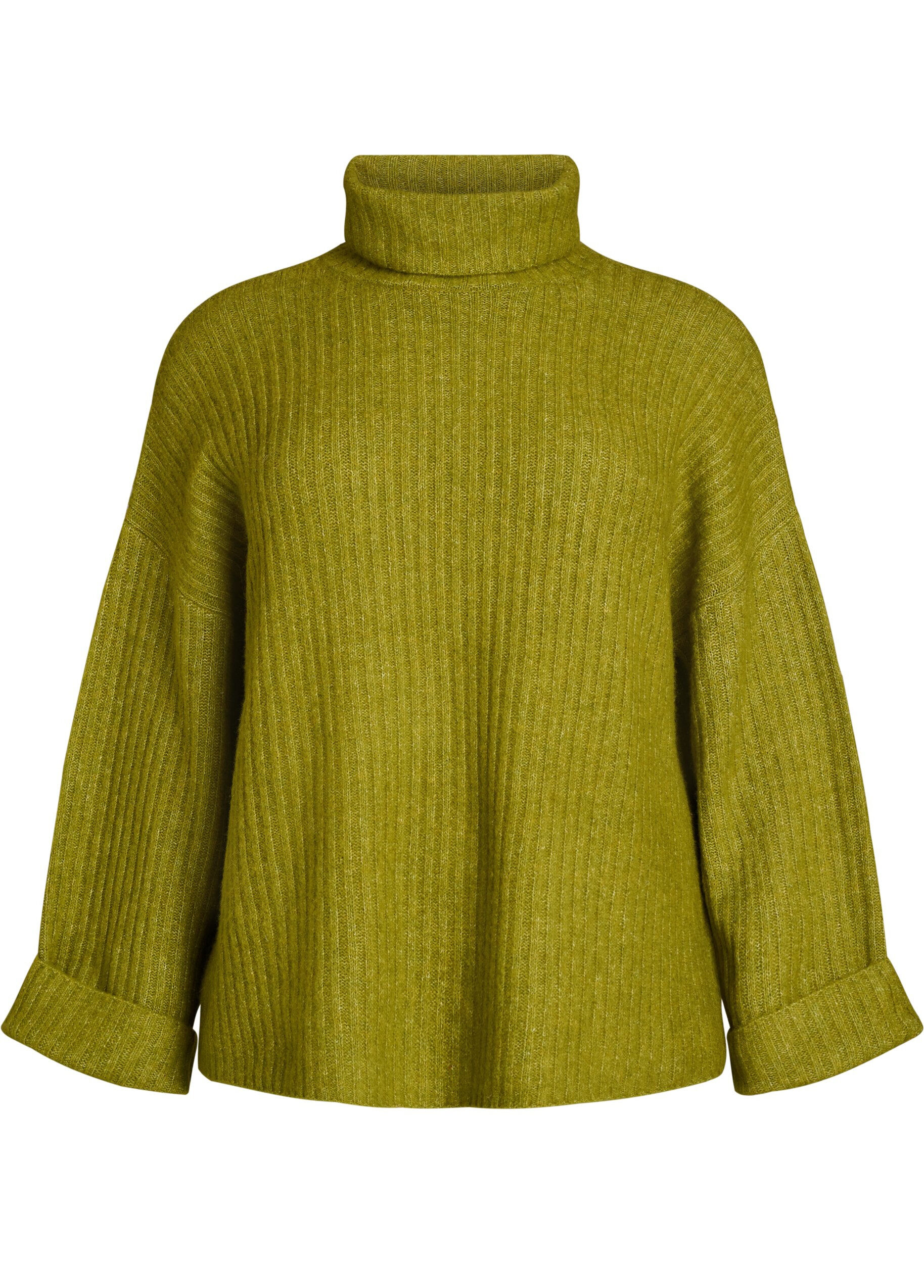 Knitted top with turtleneck