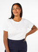 Cotton T-shirt with rhinestones, Bright White, Model image number 0