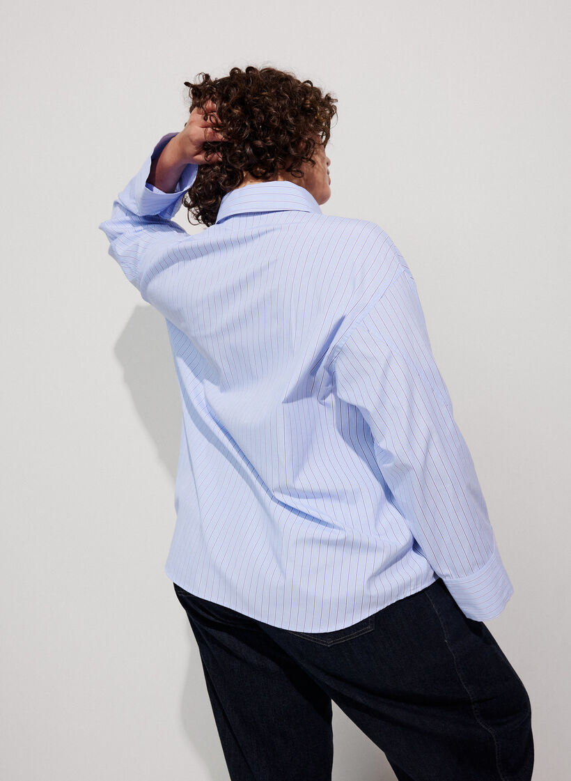 Loose shirt with tie, Light Blue, Model image number 2