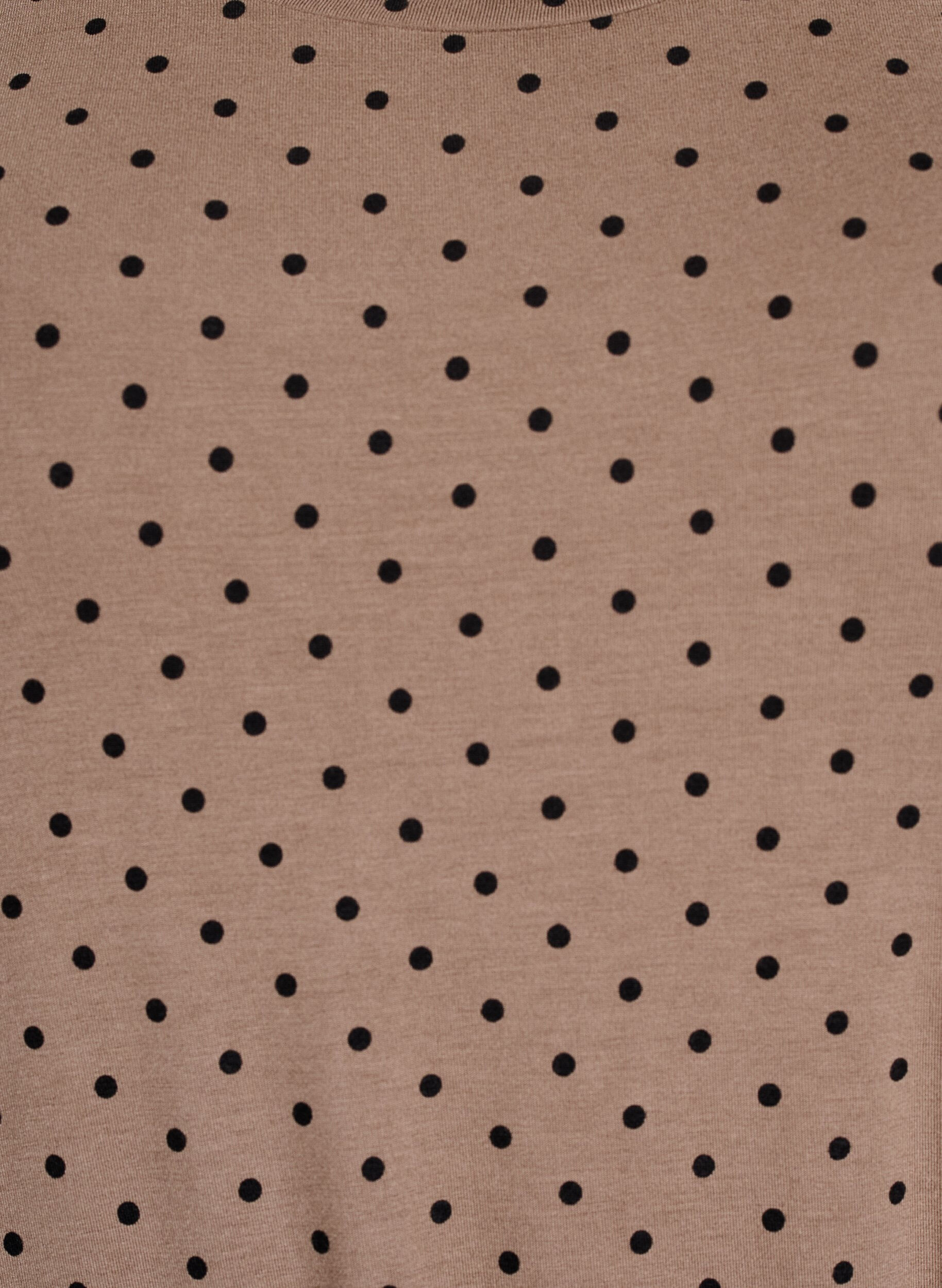 Zizzifashion Midi-length jersey dress with tie belt at the waist, Brown, Packshot image number 2