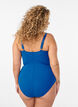 Padded swimsuit with draping, Blue, Model image number 1
