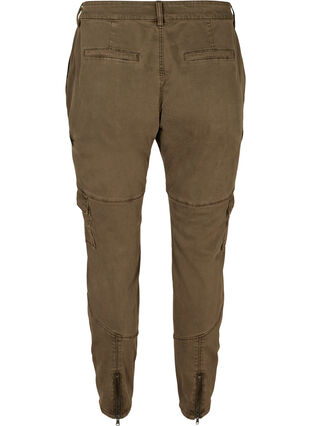 Cargo pants with zip details, Army green, Packshot image number 1
