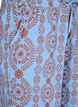 Loose trousers in patterned cotton muslin, Light Blue, Packshot image number 2