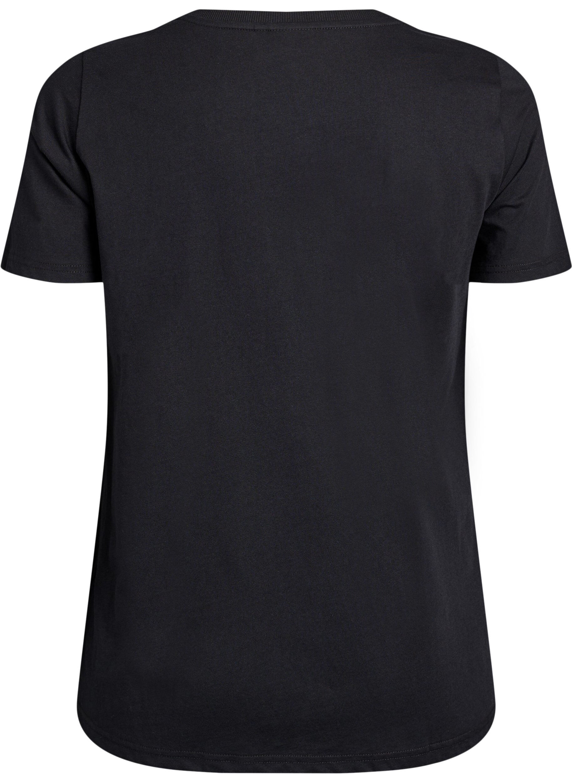 Zizzifashion Christmas t-shirt in organic cotton, Black, Packshot image number 1