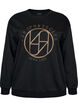 Sweatshirt with embroidered text, Black, Packshot image number 0