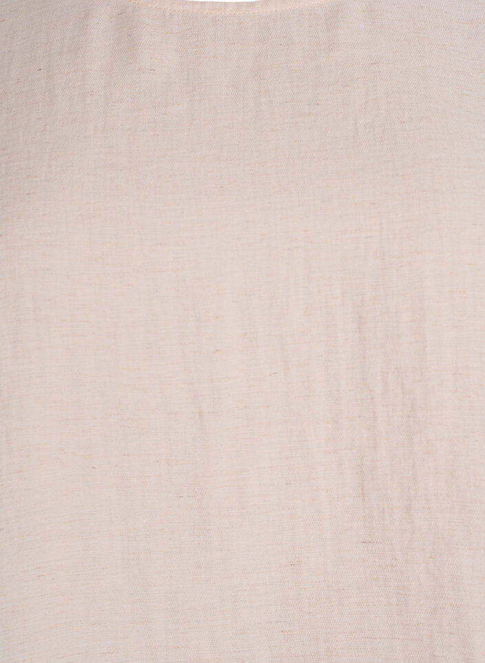 Viscose blend blouse with linen and gathered shoulders, Coral, Packshot image number 2