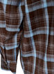 Checked shirt with a loose fit, Brown, Packshot image number 3