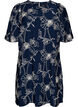 Short A-line dress with embroidered pattern, Blue, Packshot image number 0