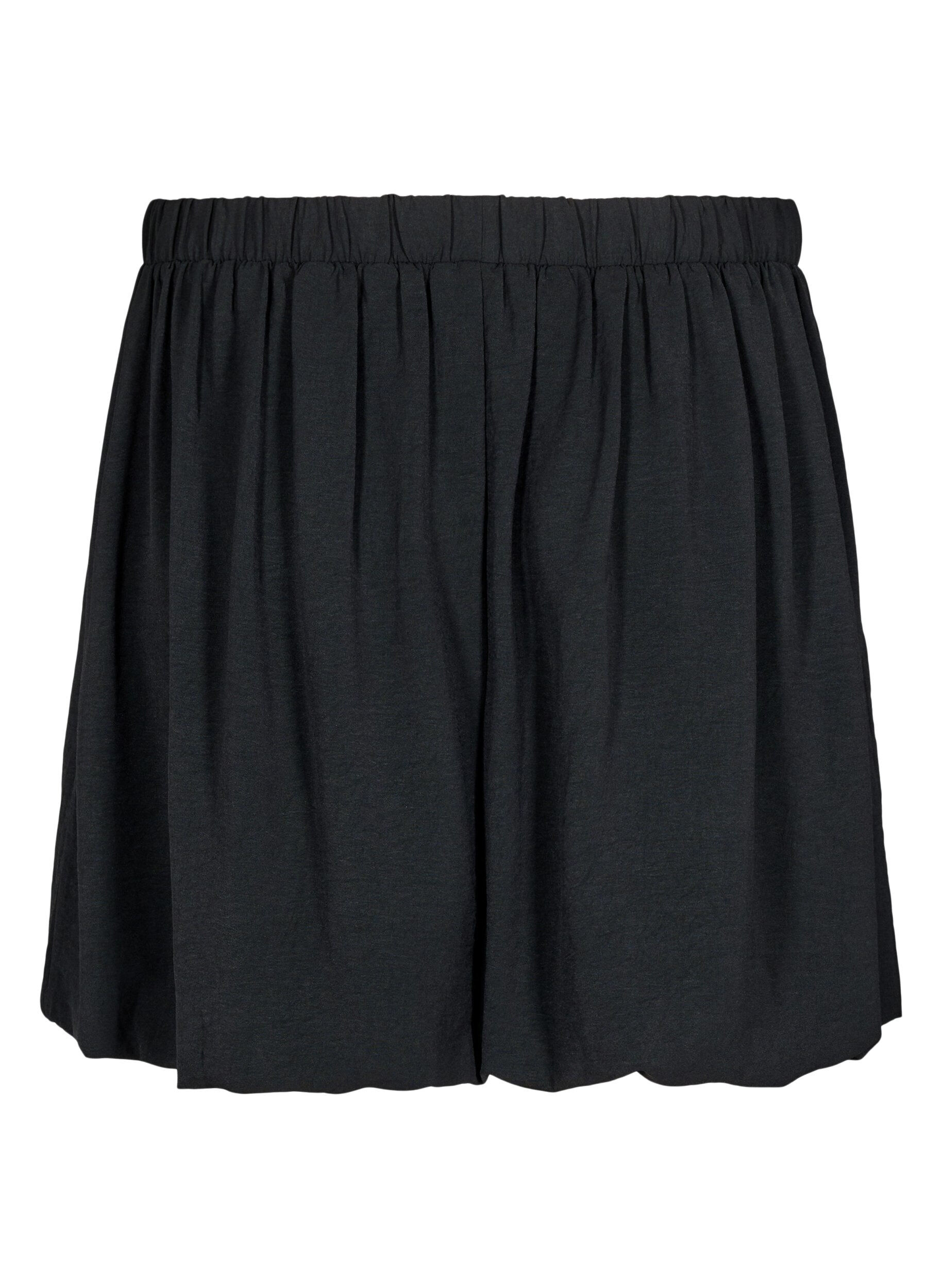 Zizzifashion Short balloon skirt with an elasticated waistband, Black, Packshot image number 1