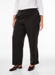 High-waisted tailored trousers with straight fit, Black, Model image number 2