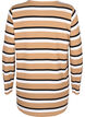 Striped blouse with long sleeves, Black, Packshot image number 1