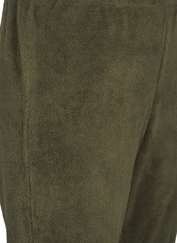 Soft teddy trousers with elasticated waist, Forest Night, Packshot image number 2