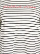 Striped cotton t-shirt with embroidered text, Vanilla, Packshot image number 2