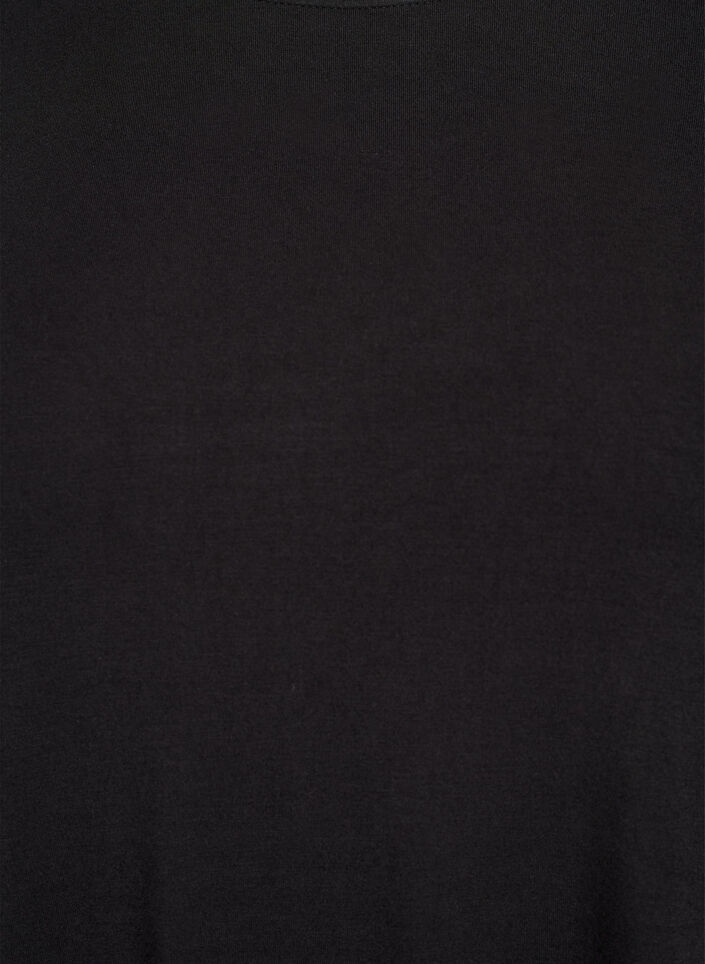 Solid coloured blouse with long sleeves, Black, Packshot image number 2