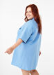 Striped tunic with buttons and chest pockets, Light Blue, Model image number 2