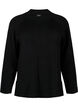 Viscose blend pullover with side slit	, Black, Packshot image number 0