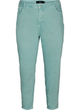 Mom fit jeans in cotton, Chinois Green, Packshot image number 0