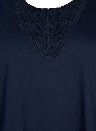 Sleeveless top in cotton, Navy Blazer, Packshot image number 2