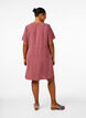 Short sleeve dress with tie waist, Rose Brown, Model image number 1